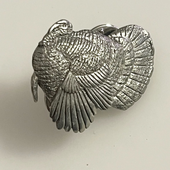 GG Harris 1992 Fine Pewter Turkey Brooch 328 Pin - Picture 9 of 10